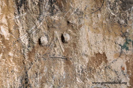 Gravure Tainos dans une grotte en Haïti